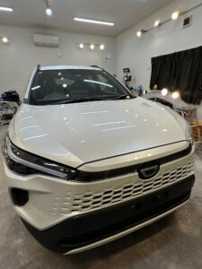 群馬県伊勢崎市でトヨタカローラクロスネオガイアセラミック塗料コーティング施工後