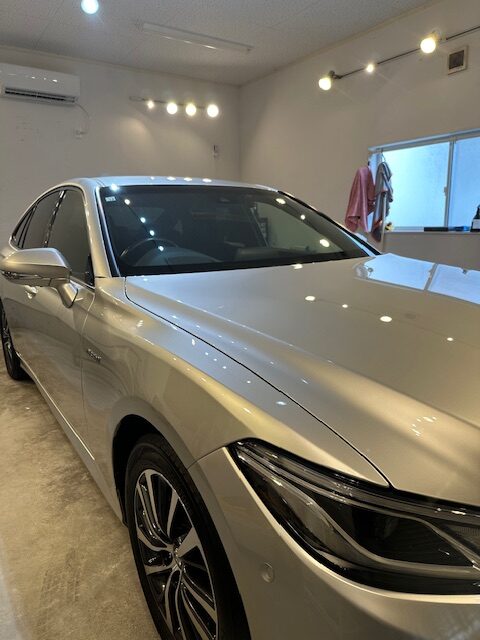 トヨタ クラウンRS 中古車購入後の研磨ネオガイアセラミック塗料コーティング施工事例 群馬県伊勢崎市