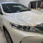 トヨタ ハリアー 中古車 2工程研磨とセラミックコーティング ガラス全面撥水加工 施工事例 群馬県伊勢崎市 群馬県玉村町