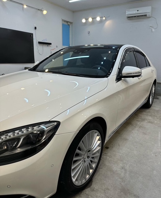 群馬県伊勢崎市
群馬県前橋市
メルセデス・ベンツ
W222　Sクラス
研磨　セラミックコーティング施工後の艶