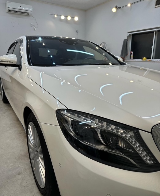 メルセデス・ベンツ W222 S400|2工程研磨とセラミックコーティング施工事例|群馬県伊勢崎市 群馬県前橋市