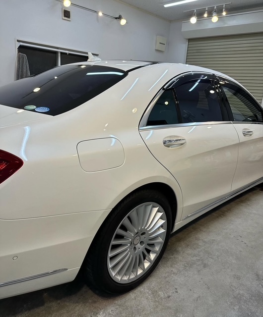 群馬県伊勢崎市
群馬県前橋市
メルセデス・ベンツ
W222　Sクラス
研磨　セラミックコーティング施工後の艶